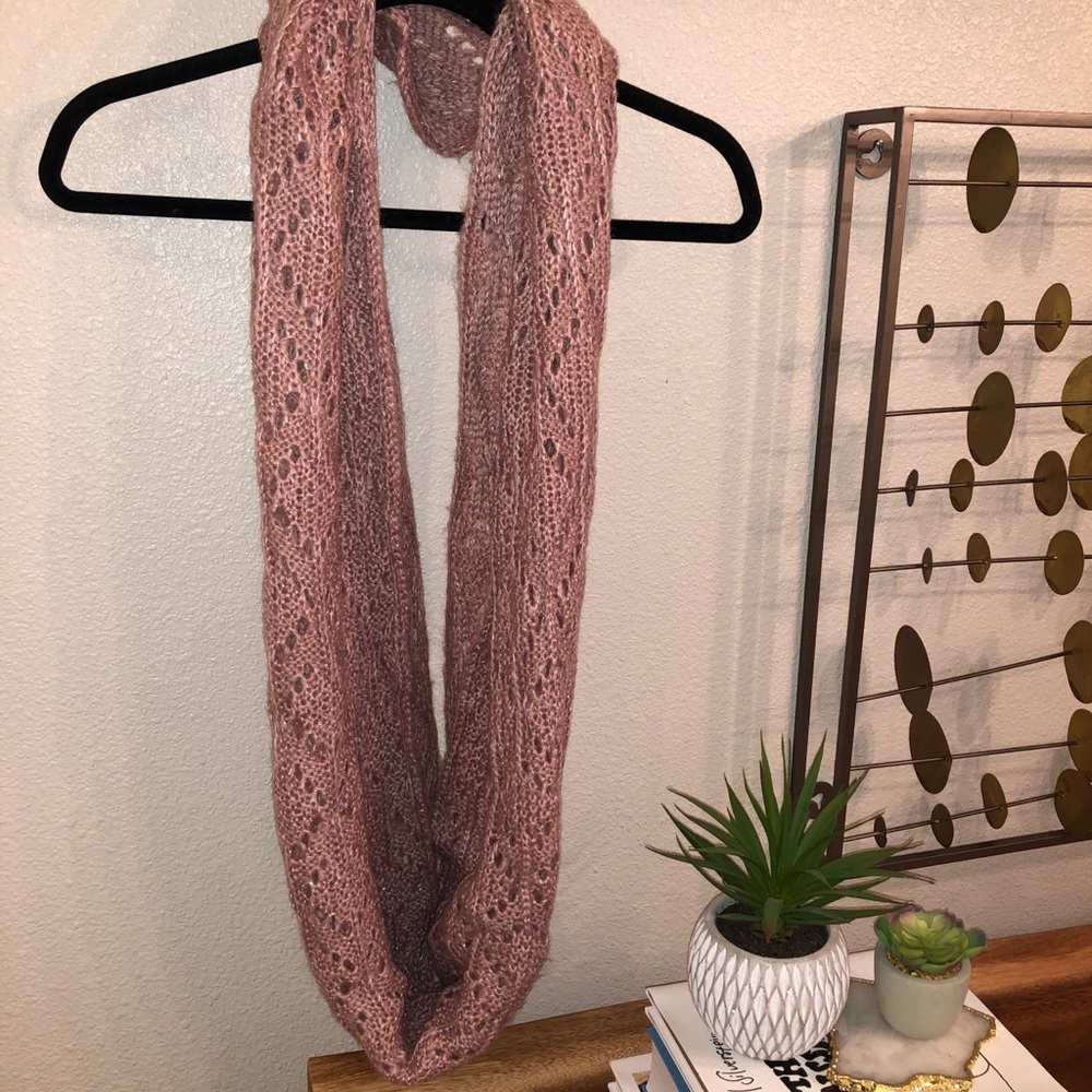 Knit Infinity Scarf Blush Color
